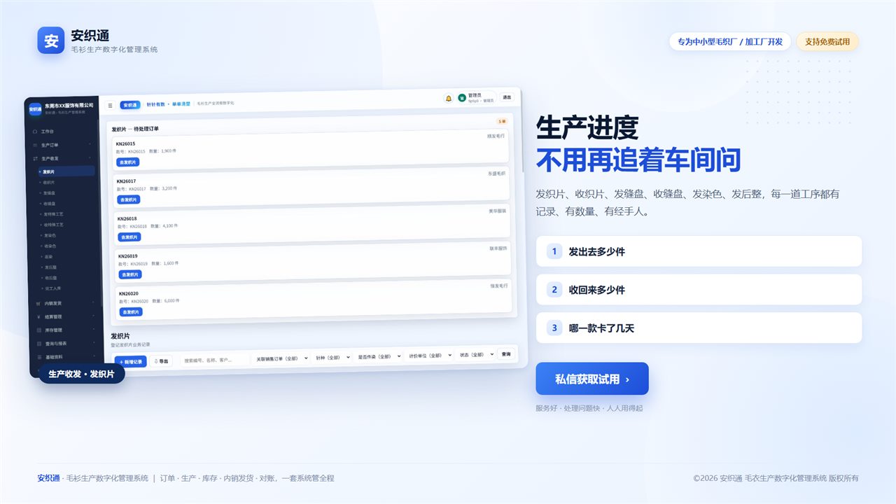 生产进度,不用再追着车间问